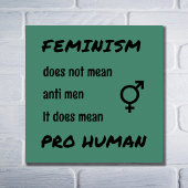 Feminismus pro menschliches Motto Poster
