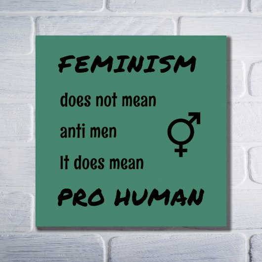 Feminismus pro menschliches Motto Poster