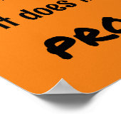 Feminismus pro menschliches Slogan Orange Poster (Ecke)