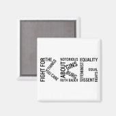 Feminismus, RBG, Ruth Bader Ginsburg, RGB Magnet (Vorderseite/Rückseite)