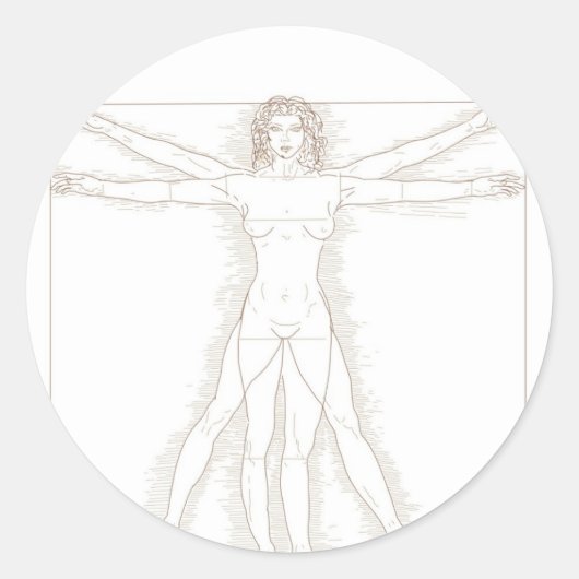 Feminismus Runder Aufkleber (Vorderseite)