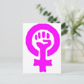 Feminismus-Symbol Postkarte (Stehend Vorderseite)