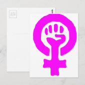 Feminismus-Symbol Postkarte (Vorne/Hinten)