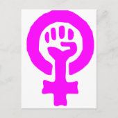 Feminismus-Symbol Postkarte (Vorderseite)