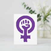 Feminismus-Symbol Postkarte (Stehend Vorderseite)