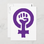 Feminismus-Symbol Postkarte (Vorne/Hinten)
