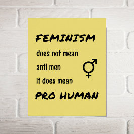 Feminismus zitiert promenschliche typografische poster