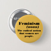 Feminismusdefinition Button (Vorne & Hinten)