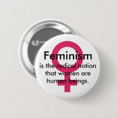Feminismuszitat Button (Vorne & Hinten)
