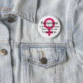 Feminismuszitat Button (Beispiel)