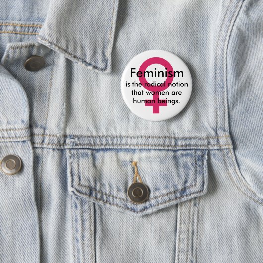 Feminismuszitat Button (Beispiel)