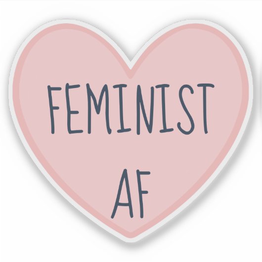 ‚Feminist AF‘ Aufkleber (Vorderseite)