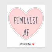 ‚Feminist AF‘ Aufkleber (Blatt)