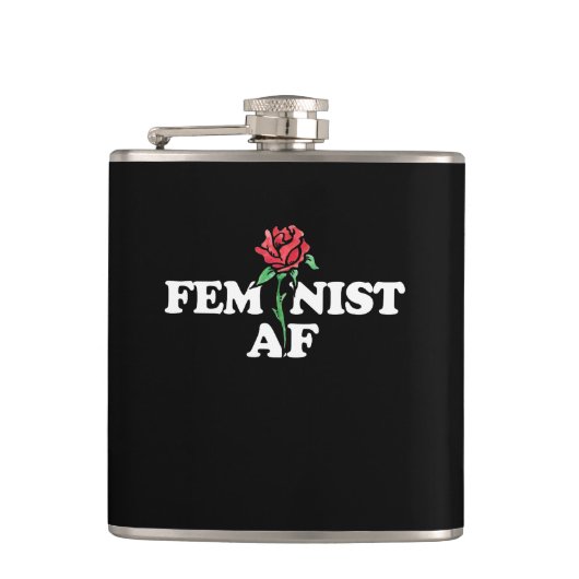 Feminist AF Flachmann (Vorderseite)
