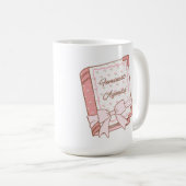 Feminist Agenda Girly Book Design | Cute Pink Kaffeetasse (VorderseiteRechts)
