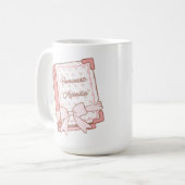 Feminist Agenda Girly Book Design | Cute Pink Kaffeetasse (Vorderseite Links)