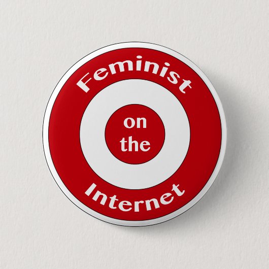 Feminist auf dem Internet (Ziel) Button (Vorderseite)