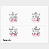 Feminist Blumenzitat Autoaufkleber Rechteckiger Aufkleber (Blatt)