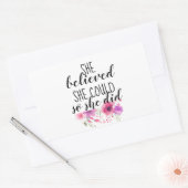 Feminist Blumenzitat Autoaufkleber Rechteckiger Aufkleber (Umschlag)