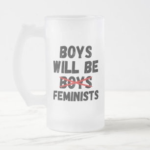 Feminist Boy - Jungen werden Feministen II Mattglas Bierglas
