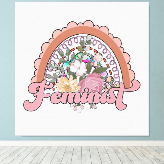 Feminist Canvas Print Leinwanddruck (Insitu (Holzboden))