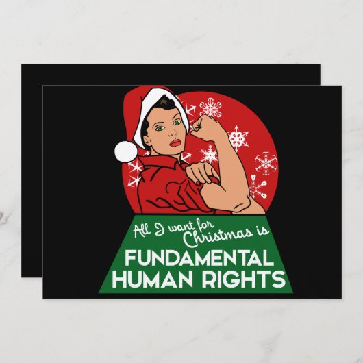 Feminist Christmas Einladung (Vorne/Hinten)