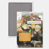 Feminist Collage Wall Art Abstract Decor Magnet (Vorderseite/Rückseite)