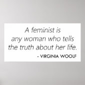 Feminist Definition von Virginia Woolf Poster (Vorne)