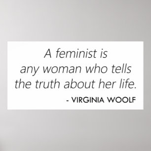Feminist Definition von Virginia Woolf Poster