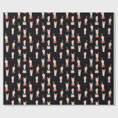 Feminist Elegant Black Geschenkpapier (Flach)