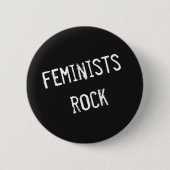 Feminist-Felsen Button (Vorderseite)