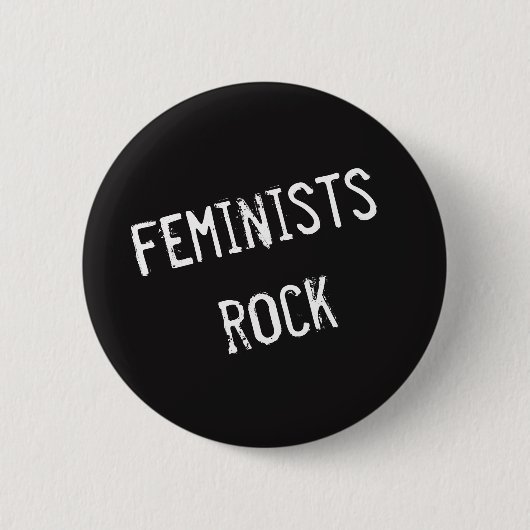 Feminist-Felsen Button (Vorderseite)