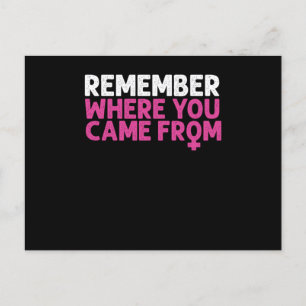 Feminist Feminism Activist Gender Equality Support Postkarte