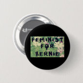 Feminist für Bernie-Sandpapierschleifmaschinen Button (Vorne & Hinten)