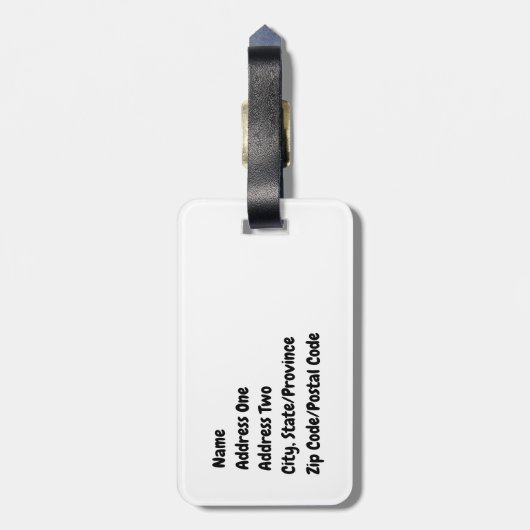 Feminist-Gepäckmarke Gepäckanhänger (Rückseite vertikal)