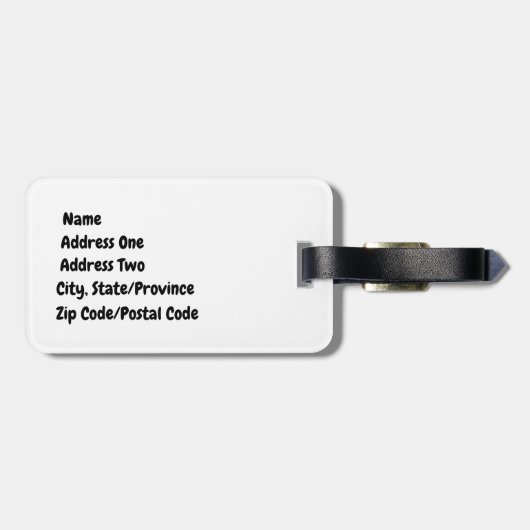 Feminist-Gepäckmarke Gepäckanhänger (Rückseite horizontal)