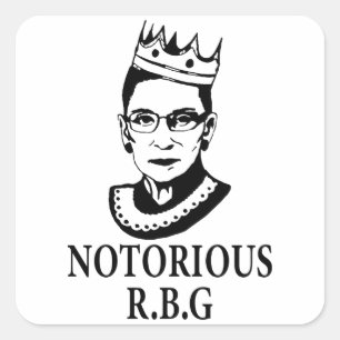 Feminist Gifts, Ruth Bader Ginsburg, Notoriker der Quadratischer Aufkleber