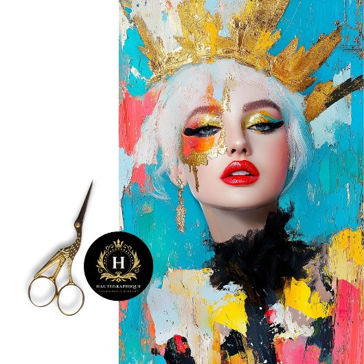 Feminist Gold Crown Decoupage Seidenpapier