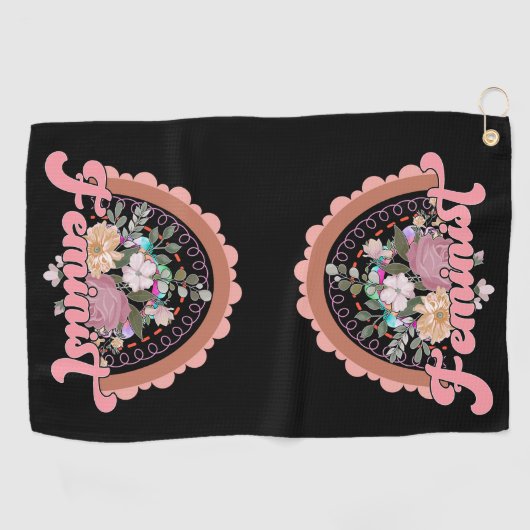Feminist Golf Towel Golfhandtuch (Horizontal)
