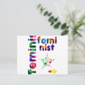 Feminist Jellybohne Postkarte (Stehend Vorderseite)