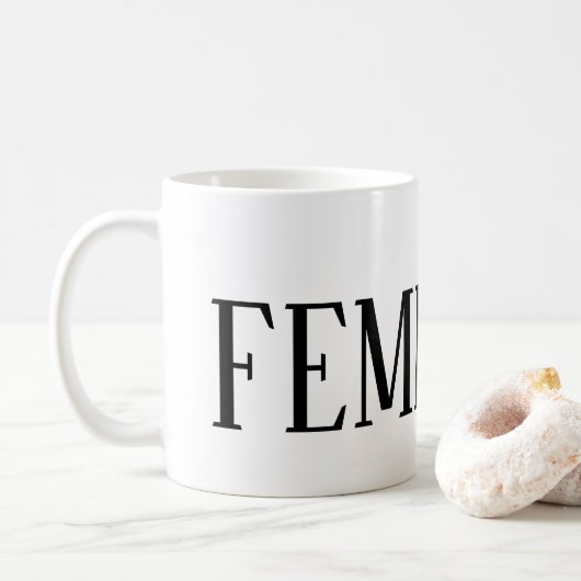 FEMINIST KAFFEETASSE (Mit Donut)
