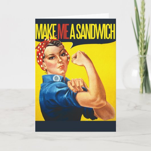 Feminist Make me a Sandwich Karte (Vorderseite)