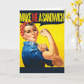 Feminist Make me a Sandwich Karte (Gelbe Blume)