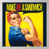 Feminist Make me a Sandwich Poster (Vorne)