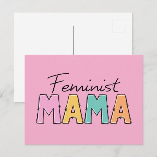 Feminist Mama Postkarte (Vorne/Hinten)