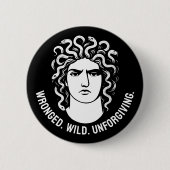 Feminist Medusa Icon Button (Vorderseite)