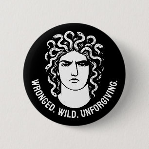 Feminist Medusa Icon Button