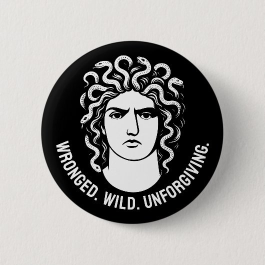 Feminist Medusa Icon Button (Vorderseite)