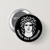 Feminist Medusa Icon Button (Vorne & Hinten)