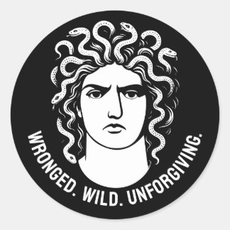 Feminist Medusa Icon Runder Aufkleber